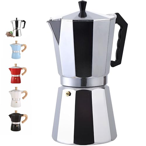 14-Cup Aluminum Espresso Stovetop Percolator - Classic Italian Coffee Maker with Durable Design and Efficient Brewing