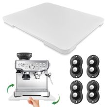 Bamboo Appliance Slider Tray with 360° Rolling Wheels - Perfect for Coffee Makers and Kitchen Gadgets