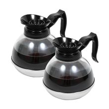 Restlrious 2-Pack 12-Cup Replacement Coffee Pots – Durable Polycarbonate Carafes with Comfortable Black Grip and Tight-Fit Spout for Coffee Makers