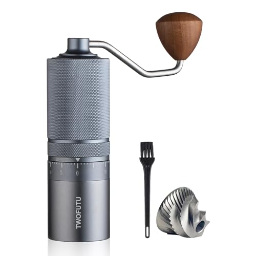 External Adjustable Manual Coffee Grinder - Stainless Steel and Walnut Wood Hand Grinder for Home, Restaurant, and Travel