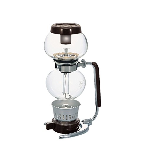 Elegant Hario 3-Cup Coffee Siphon with heat-resistant glass, brewing three perfect cups of coffee