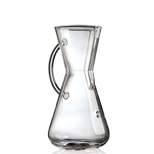 Chemex 3-Cup Pour-Over Glass Coffee Maker – Elegant Borosilicate Glass with Glass Handle, Timeless Design for Fresh Coffee