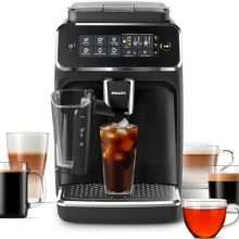 Philips 3200 Series Fully Automatic Espresso Machine with LatteGo system, offering 5 customizable coffee drinks