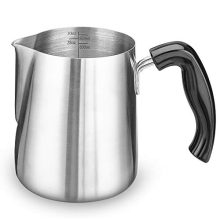 ENLOY 30oz Stainless Steel Milk Frothing Pitcher with Measurement Scale and Heat-Resistant Handle