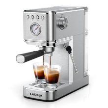 CHULUX 20 Bar Espresso Machine with Powerful Steam Frother and 1350W Instant Heating System, Compact Stainless Steel Coffee Maker for Home and Small Office