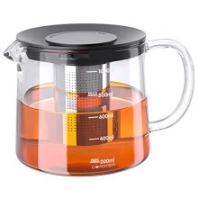 33 Oz Glass Teapot with Removable Infuser – Ideal for Loose Leaf and Blooming Tea, Stovetop Safe