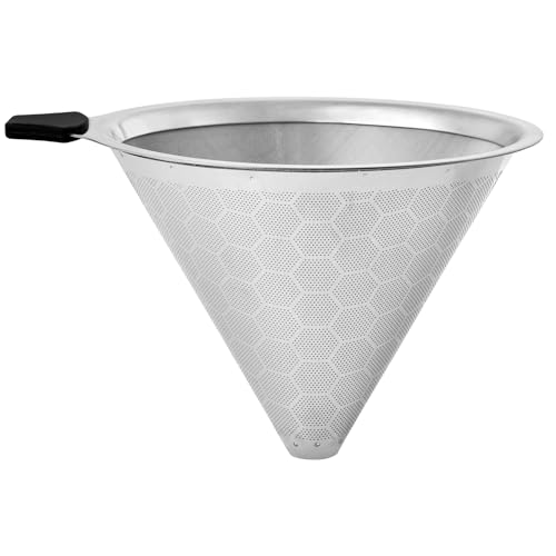 Stainless Steel Pour Over Coffee Filter Cone for Hario V60 & Chemex – Reusable and Easy to Clean Coffee Dripper