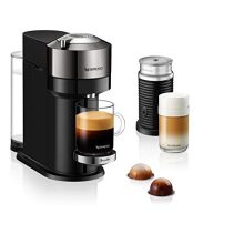 Nespresso Vertuo Next Deluxe Coffee and Espresso Maker in Pure Chrome with Aeroccino Milk Frother. Includes a 1.1-liter water tank