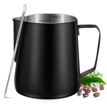 Stainless Steel Milk Frothing Pitcher with Narrow Spout and Latte Art Pen for Perfect Coffee Foam - 12oz and 20oz Options