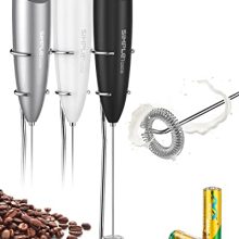 SIMPLETaste Handheld Milk Frother with Stainless Steel Whisk and Stand, Battery Operated for Perfect Cappuccino, Latte, and More