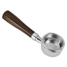 58mm Bottomless Portafilter with Wooden Handle and Reusable Filter Basket for Gaggia Espresso Machines