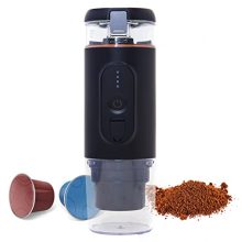 EVOINN Portable Espresso Coffee Maker - Compact 2-in-1 Capsule and Ground Coffee Machine for Travel, Office, and Outdoor Use