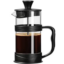 PARACITY 11.8oz French Press Coffee and Tea Maker with Stainless Steel Filter and Heat-Resistant Glass, Perfect for Travel, Camping, and Home Use