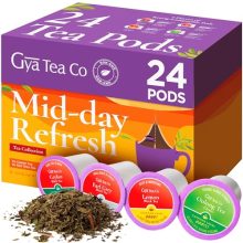 24-Count Mid-Day Refresh Tea Pods Variety Pack – Ceylon, Lemon, Oolong, Earl Grey Tea Pods for Keurig Machines