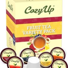 Cozy Up 6-Flavor Fruit Tea Sampler Pack – 36 Keurig K-Cup Pods featuring a variety of refreshing fruit tea flavors compatible with Keurig brewers