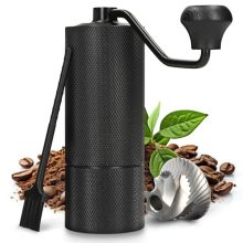 EUORIA CAFE Premium Manual Coffee Grinder with Adjustable Stainless Steel Burrs and Ergonomic Handle – Ideal for Home and Travel