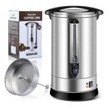 17L Stainless Steel Coffee Urn with 113-Cup Capacity – Perfect for Commercial and Large Event Use, Quick Brew Functionality