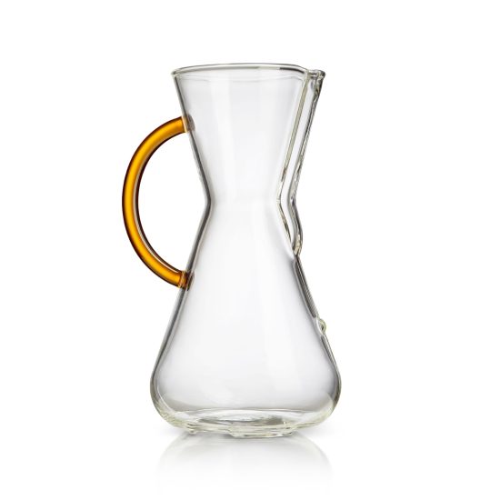 Chemex Pour-Over Glass Coffeemaker in Gold - 3-Cup Capacity with Elegant Handle - Timeless Design for Perfect Brews