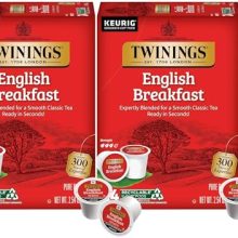 48-count Twinings English Breakfast Tea K-Cup Pods for Keurig – Rich, smooth black tea in easy-to-use pods