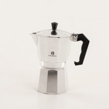 6 Cup Aluminium Moka Pot – Stovetop Espresso Maker with Cool-Touch Handle and Precision Spout, Ideal for Gas and Electric Stoves