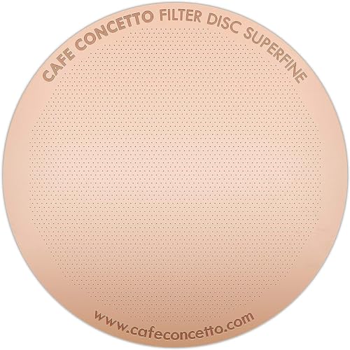 CAFE CONCETTO Superfine Filter Disc for AeroPress XL – Reusable Titanium Coated Stainless Steel Upgrade for Enhanced Coffee Flavor and Clarity