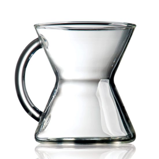 10 oz Chemex Hand Blown Glass Coffee Mug – Elegant Hourglass Design with Crescent Handle