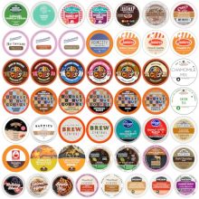 50-count variety pack of coffee, tea, and hot chocolate K-Cups for Keurig machines, featuring a wide range of flavors from top brands, perfect for gift-giving and everyday brewing.