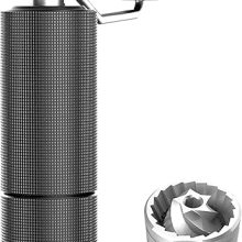 TIMEMORE C2 Manual Coffee Grinder with stainless steel burrs and a sleek gray design. Ideal for brewing espresso