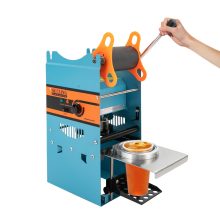 Manual Tea Cup Sealing Machine with Heating Technology - Ideal for Bubble Tea, Coffee, and Smoothies - 300 Cups/h Capacity