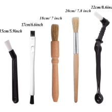 5-Piece Wooden Coffee Brush Set – Includes Espresso Brush, Grinder Brush, and Cleaning Brushes for Espresso Machines and Coffee Equipment 