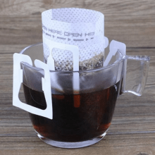 300-Piece Disposable Hanging Ear Drip Coffee Filter Bags for brewing fresh coffee anywhere, featuring a convenient design and quality filter paper.