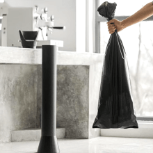 Eco-friendly Espresso Knock Box Garbage Bags, perfect for easy disposal of coffee grounds, featuring durable material and a pack of 25 for daily use.