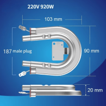 Universal U-Shaped Aluminum Heating Tube for Coffee and Tea Makers