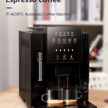 Sleek ITOP ACM7S Automatic Coffee Machine with built-in grinder, milk frother, and large water tank – perfect for brewing a range of coffee styles.